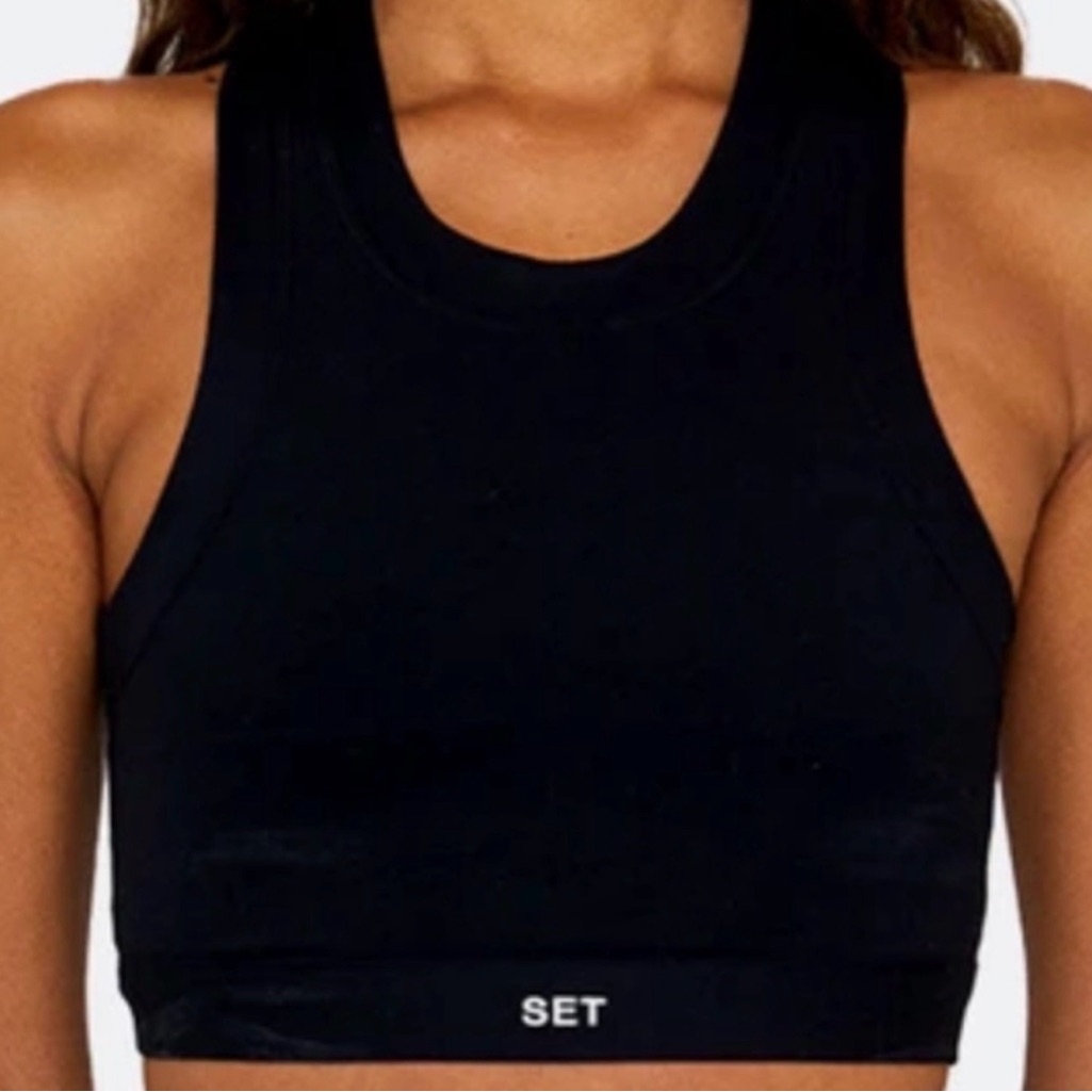 Set Active Onyx Black Sportbody High Neck Sports Bra